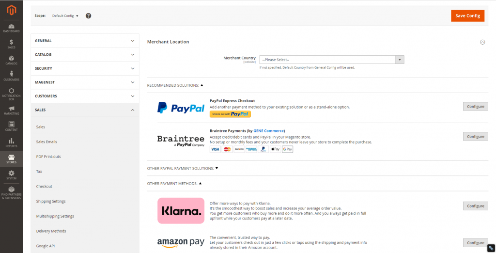 Integrate payment and shipping methods