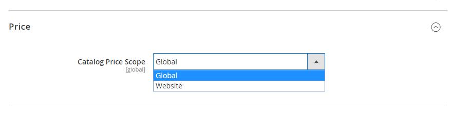 Magento 2 catalog price scope setting